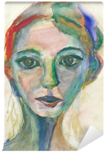 Color Drawing Self Portrait - Painting (400x400), Png Download