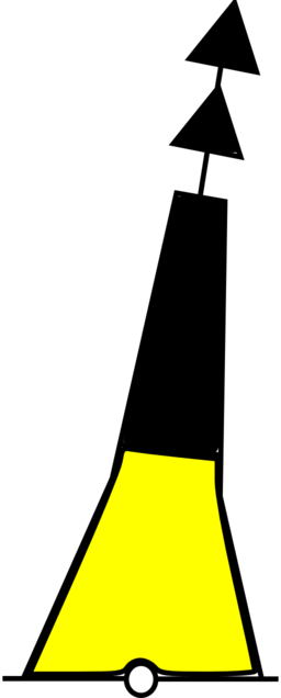 Cardinal Buoy North - Types De Bouee De Navigation (256x636), Png Download