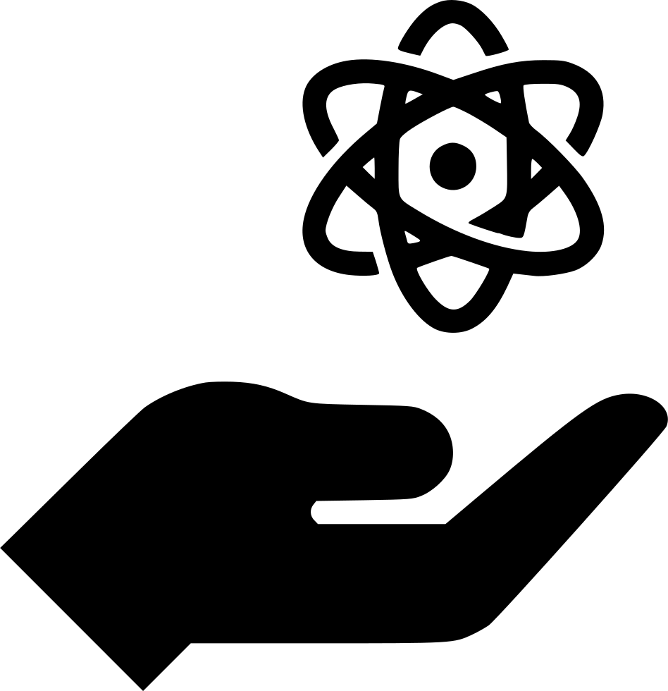 Hand Atom Nuclear Comments - Atom Hand Icon (948x980), Png Download