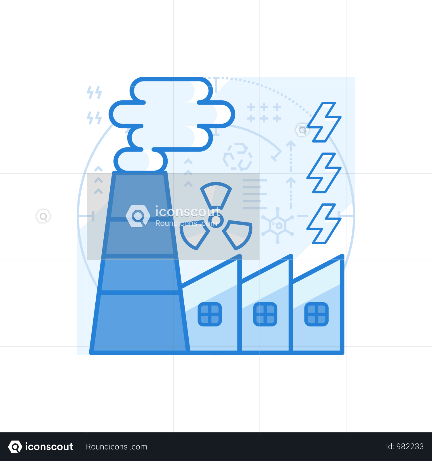 Nuclear Power Plant Illustration - Illustration (1500x1600), Png Download