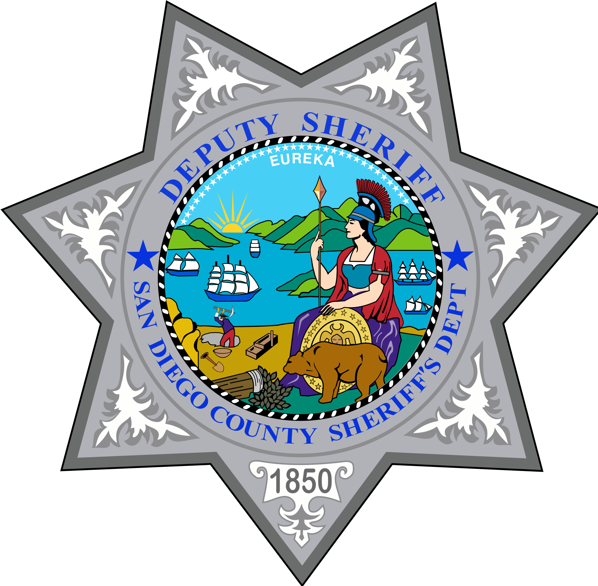 Open - San Diego County Sheriff's Department Logo (2000x1951), Png Download