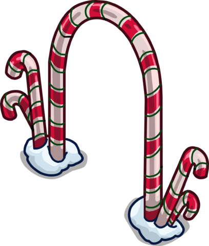 Candy Cane Arch Sprite 001 - Wiki (408x479), Png Download