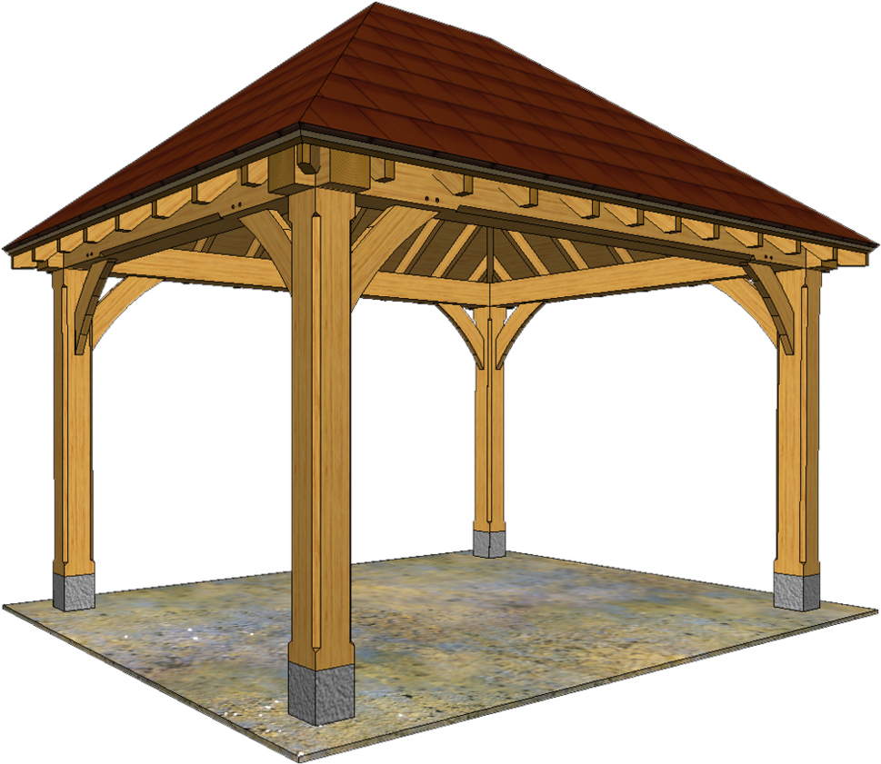 Gazebo Vector Pergola - Gazebo Png (1000x871), Png Download