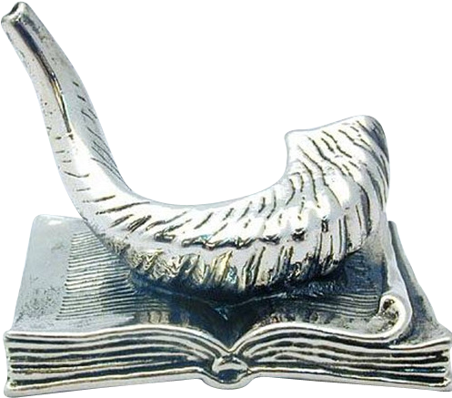 Sterling Silver Shofar Torah Book - Sterling Silver Shofar+torah Book (508x457), Png Download