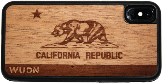 California Republic Wood Phone Case For Iphone And - California Flag Black And Grey Postcards (package (600x317), Png Download