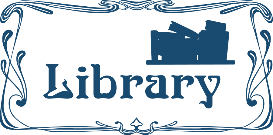 How To Set Use Library Door Sign Clipart (900x447), Png Download