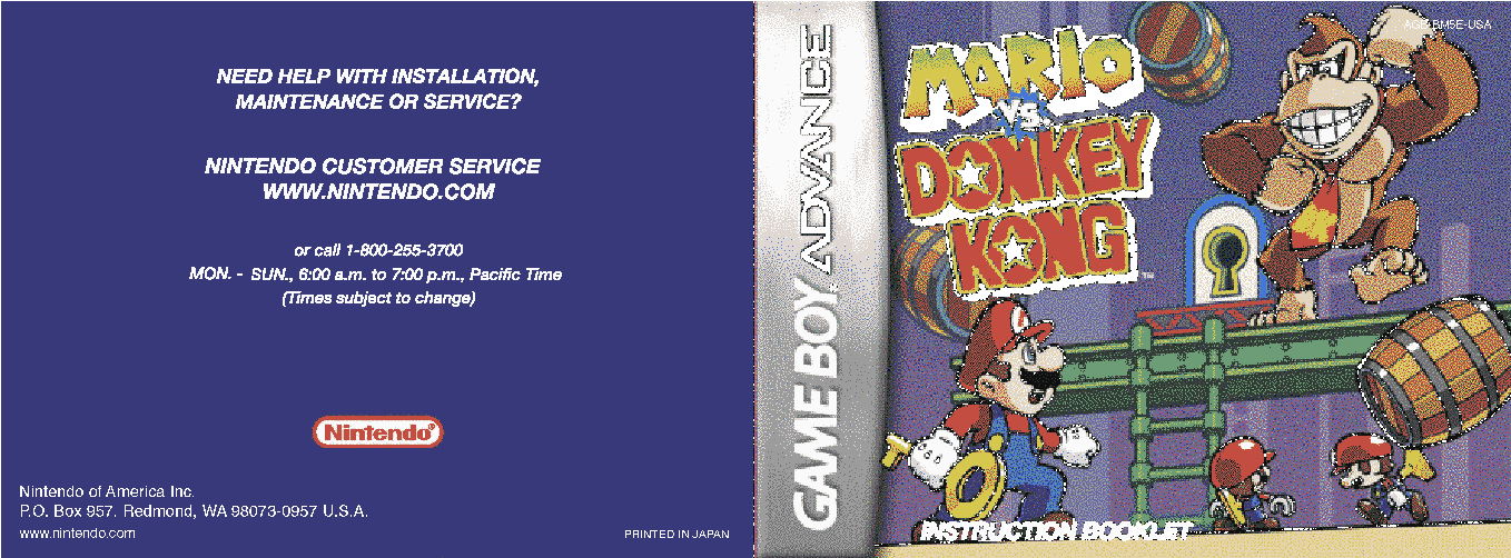 Mario Vs Donkey Kong Nintendo Game Boy Advance (1650x1275), Png Download