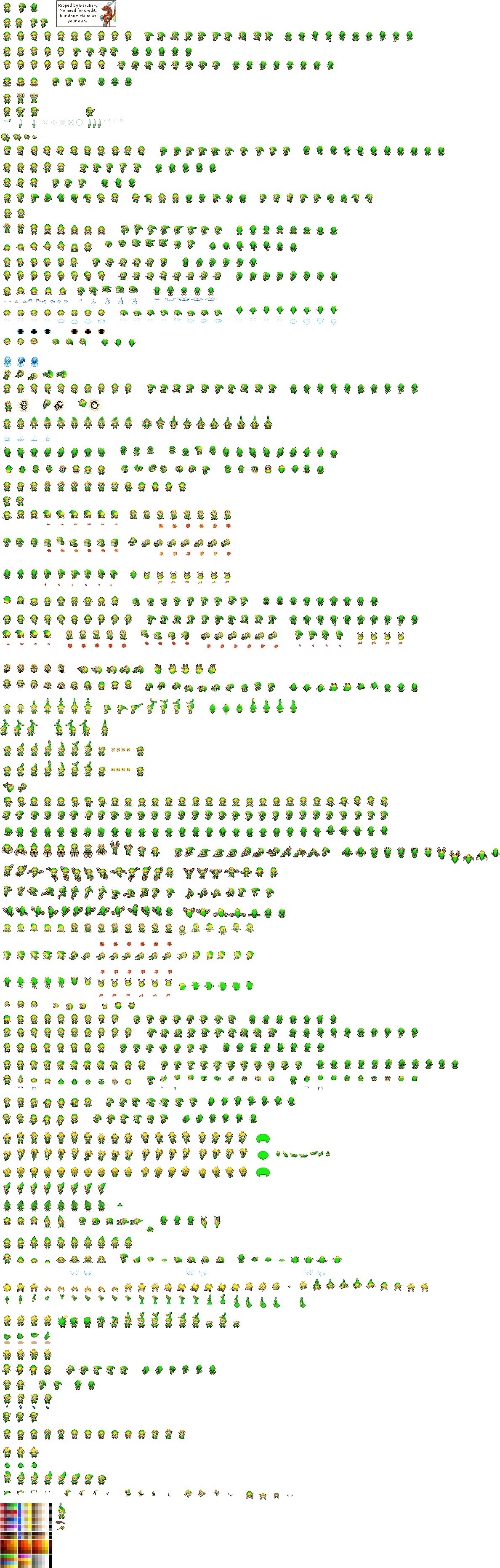 Click For Full Sized Image Link - Zelda Minish Cap Monster Sprite (1208x3736), Png Download