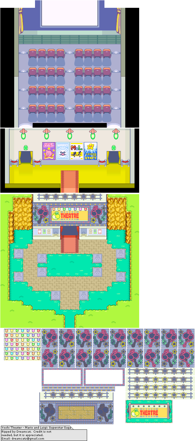 Yoshi Theatre - Theatre Sprites (700x1528), Png Download