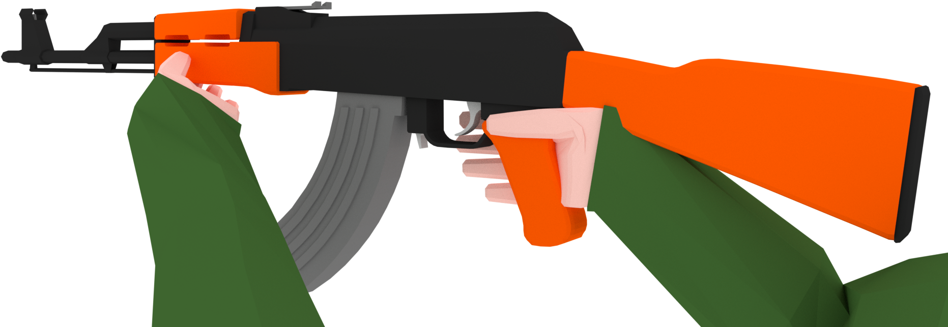 Graphic Library Stock Low Poly Arms Pack Opengameart - Assault Rifle (1920x1080), Png Download
