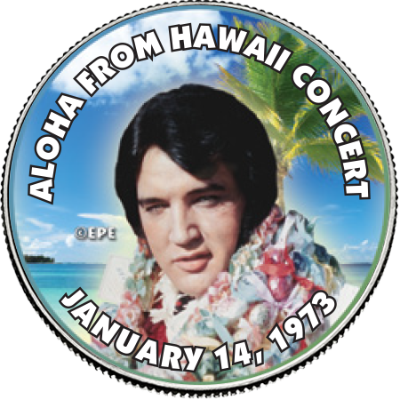 Aloha From Hawaii Elvis Presley Coin (450x450), Png Download