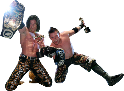 Greatest Wwe Tag Team Champions Tournament Round 2 - John Morrison & The Miz (511x378), Png Download