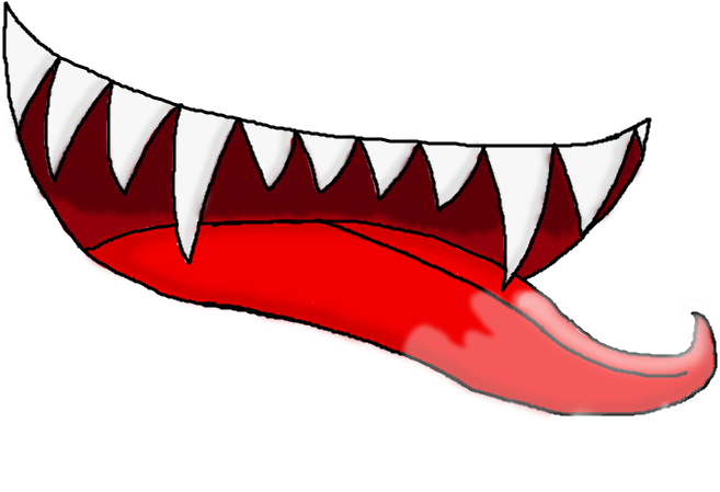 Mouth With By Kawaiikuroneko Vector Transparent Stock - Drooling Mouth Drawing (1080x609), Png Download