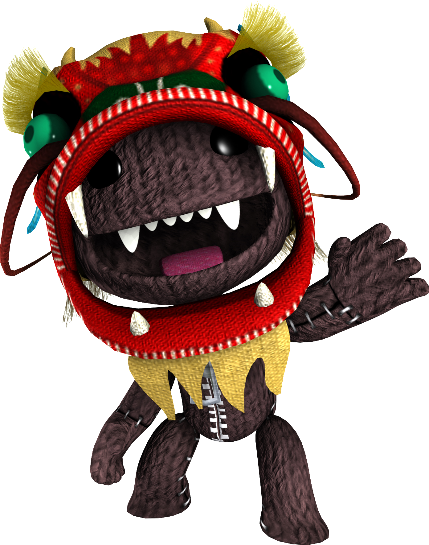 Dragonhead Costume - Little Big Planet People (1564x1825), Png Download