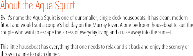 The Features About The Aqua Squirt By It's Name The - Houseboat (676x202), Png Download