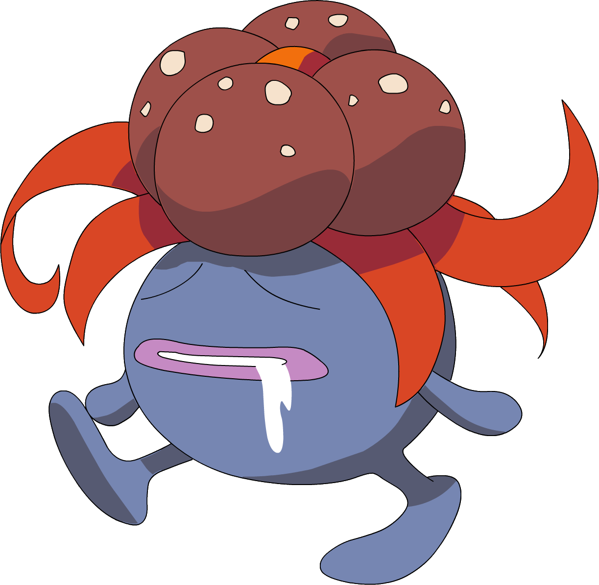 044gloom Os Anime 2 - Gloom Pokemon (1223x1194), Png Download