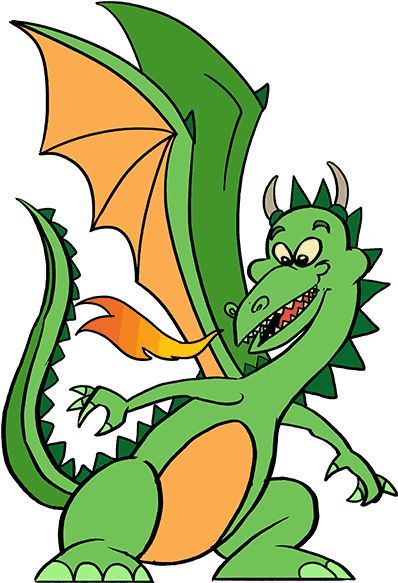 Dragon Head Silhoette - Cartoon Dragon (678x600), Png Download
