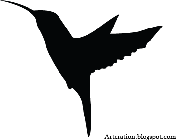 Humming Bird Silhouette - Bird Silhouette (400x300), Png Download
