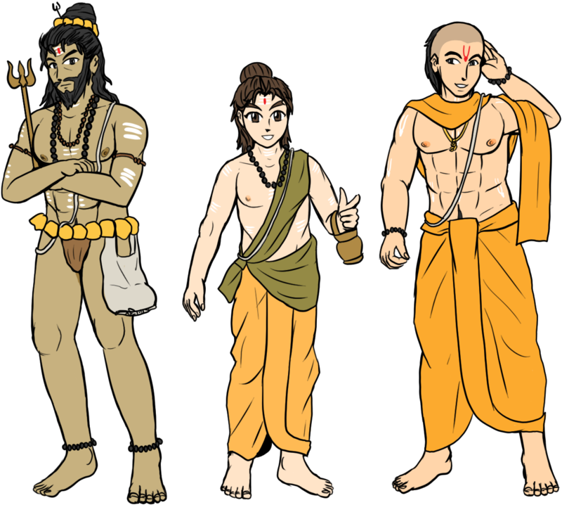 Jpg Free Download Styles Of By Vachalenxeon On Deviantart - Hindu Priest Drawing (1024x768), Png Download