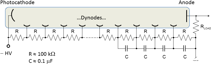 Pmt Voltage Divider - Wikimedia Commons (908x302), Png Download