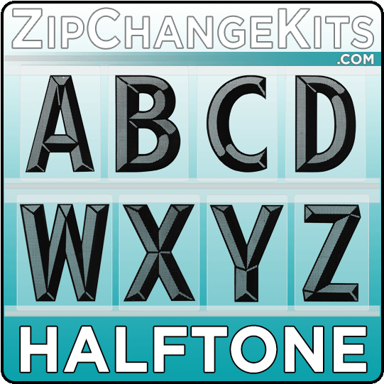 Picture Of Zip Halftone 10" Letters Only - Number (600x600), Png Download