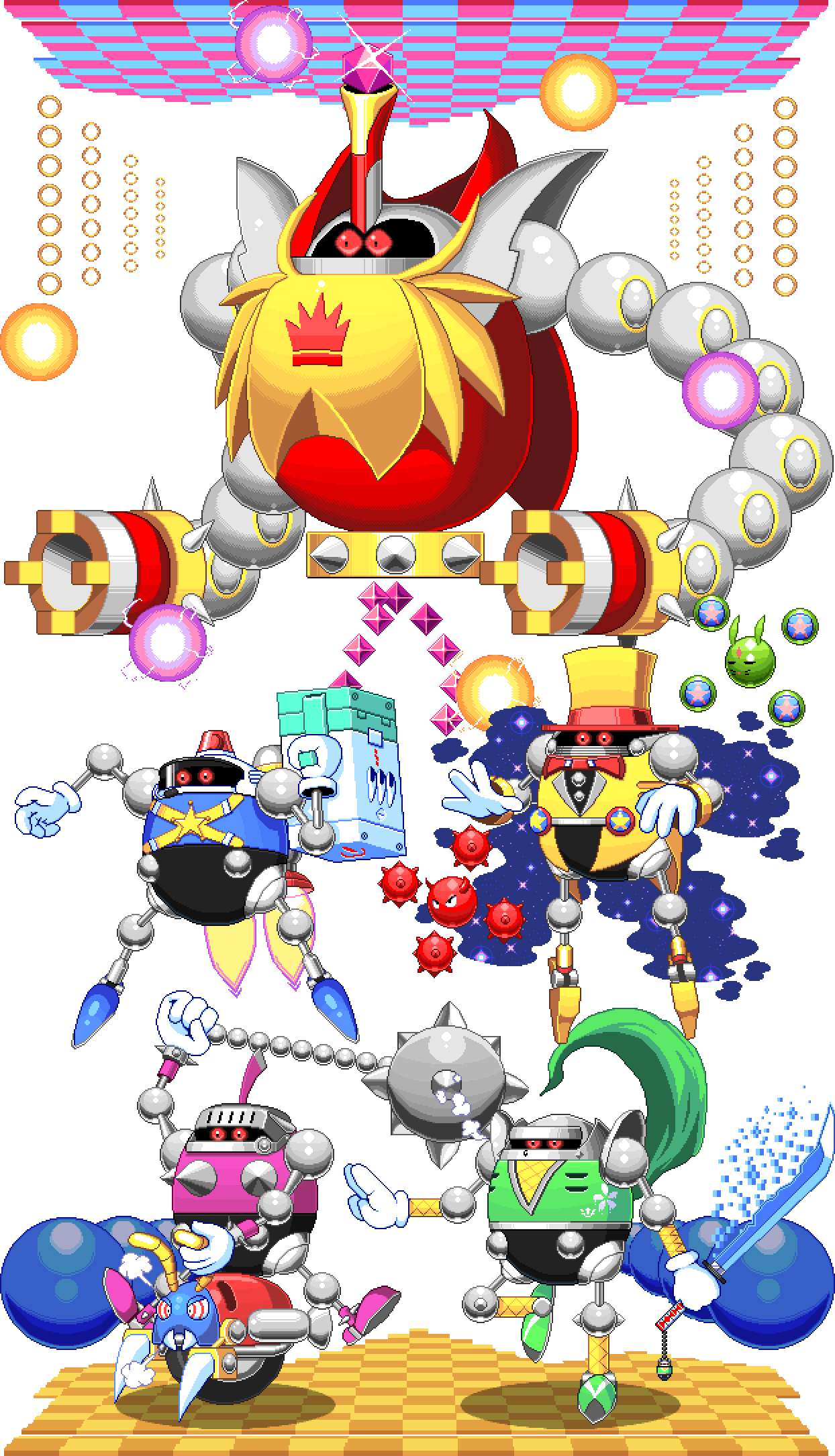 Author Comments - Sonic Hard Boiled Heavies (1244x2170), Png Download