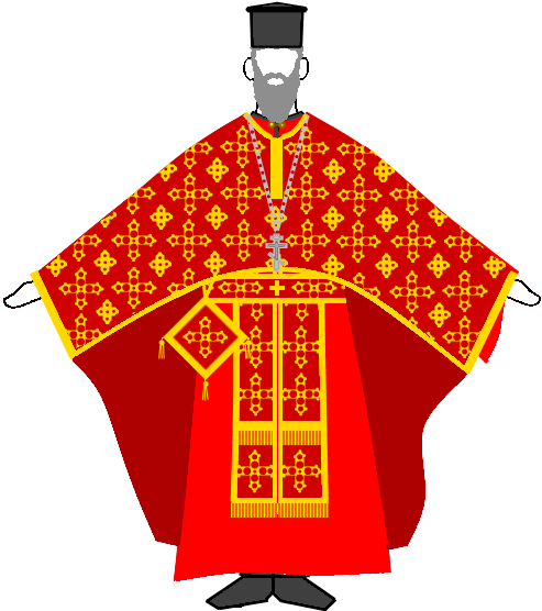 Orthodox Priest Liturgy - Russian Orthodox Priest Costum (495x576), Png Download
