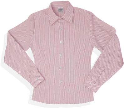 Women's Long Sleeve Silhouette Oxford Stripes Shirt - Camisa Mil Rayas Yazbek (480x434), Png Download