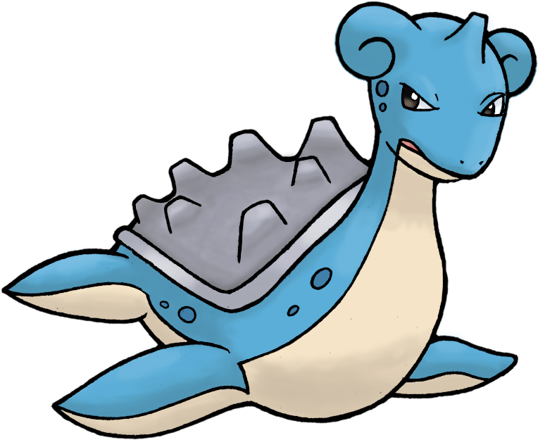 Lapras Drawing Ash - Cartoon (815x680), Png Download