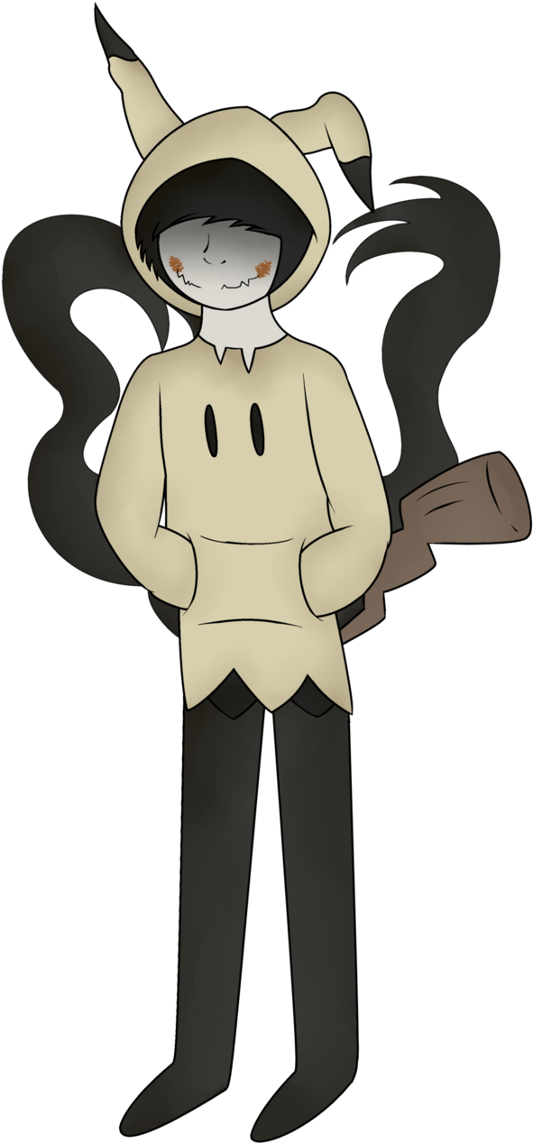 Clip Black And White Stock By Daxxart On Deviantart - Mimikyu As A Human (624x1280), Png Download