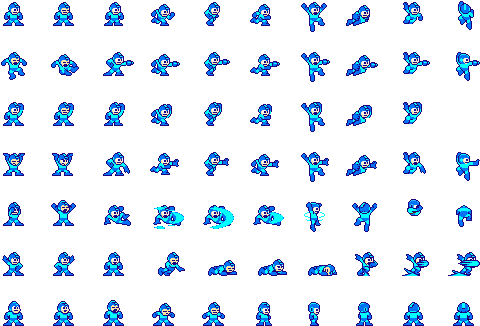 Mega Man Thread Simple Coding Project - Dash Sprite (500x350), Png Download