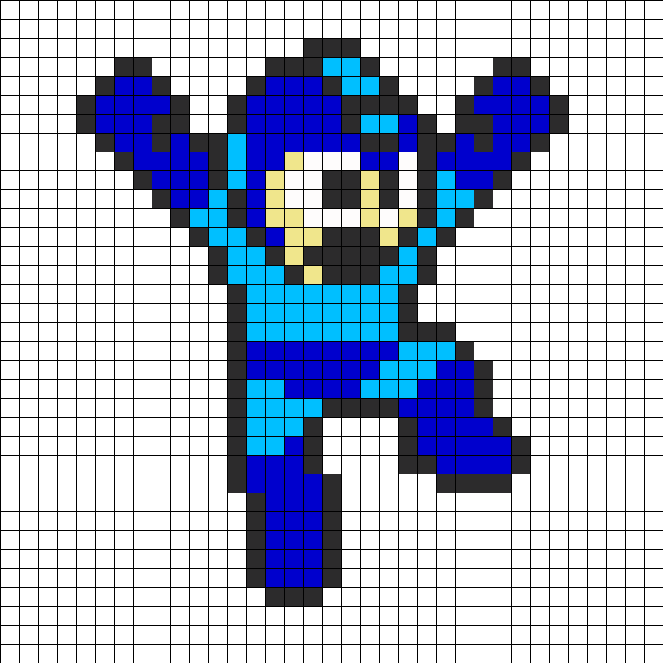 Mega Man Perler Perler Bead Pattern - 8 Bit Mega Man Sprite (735x735), Png Download