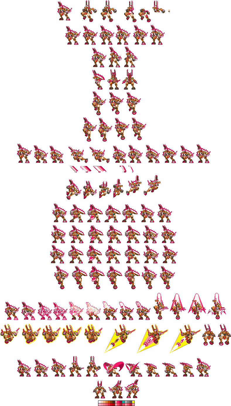 "sprites Inc - Zx/zxa/boss/8boss/" - Megaman Zx Advent Model P Sprites (800x1395), Png Download