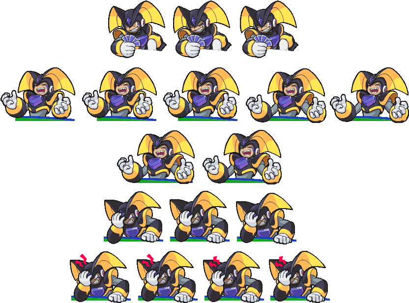 Mega Man & Bass Rockman & Forte Mirai Kara No Chōsensha - Rockman And Forte Sprites (850x628), Png Download