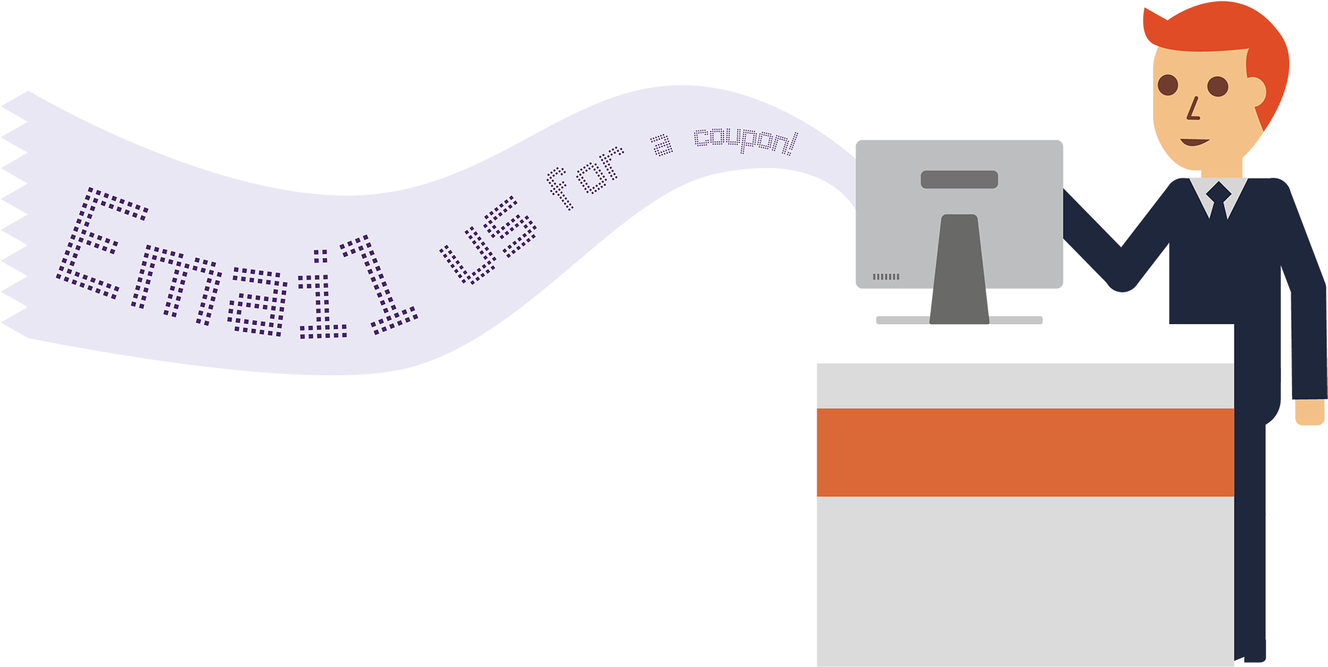 Cash Register With An Email Request On It - Email (1920x956), Png Download