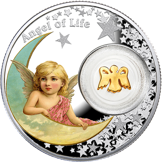 Vintages Viktorianisches Engels-mond-mädchen Postkarte (570x570), Png Download