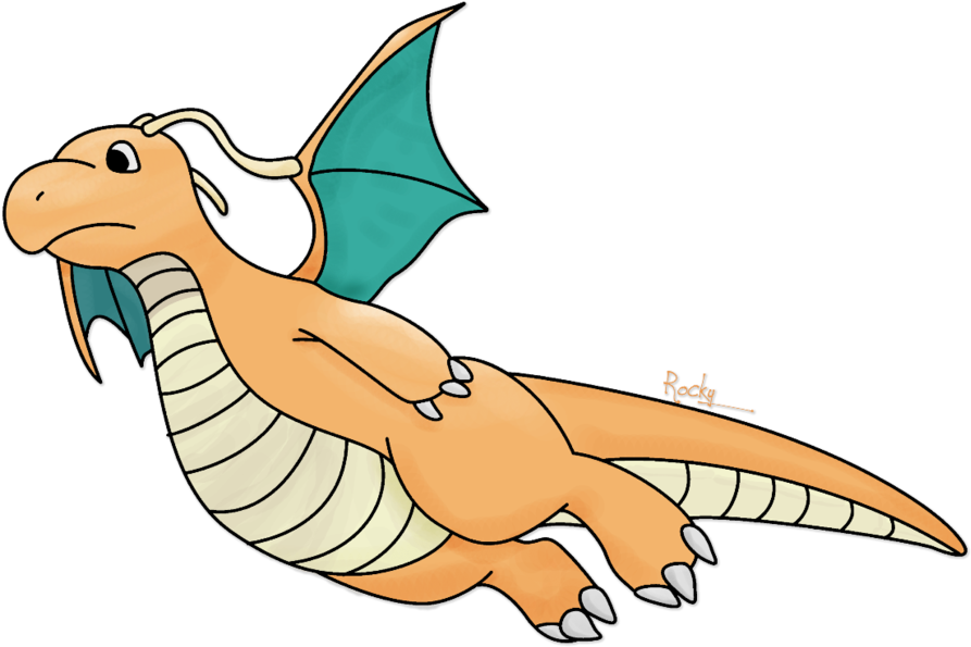 Jpg Royalty Free Library Dragonite By Rockystuffe On - Pokemon Dragonite (900x609), Png Download