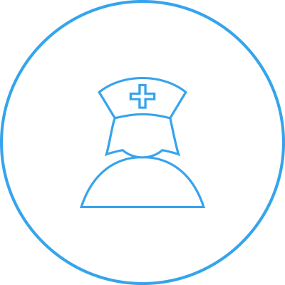 Healthchat Icon Nurses - Circle (400x400), Png Download