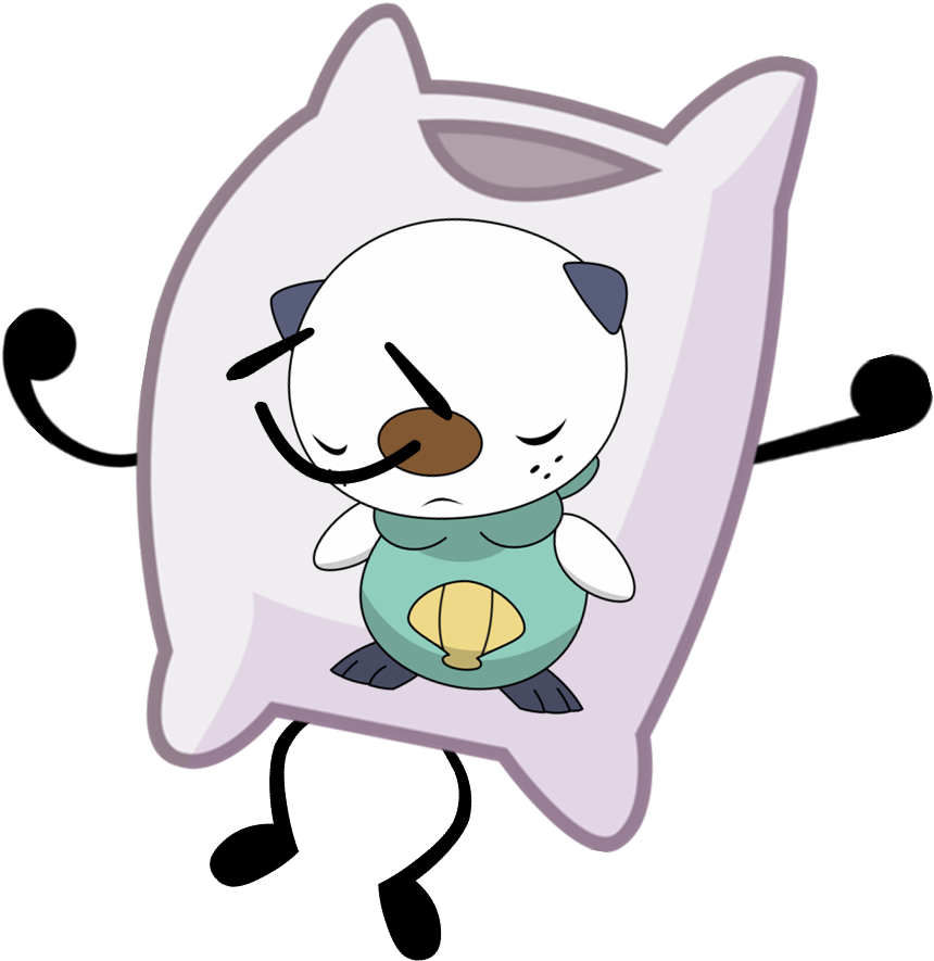 Oshawott Body Pillow Pose - Pillow (894x937), Png Download
