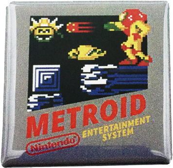 Metroid Magnet - Unmasked - Metroid Nintendo Nes Game Cartridge (500x500), Png Download