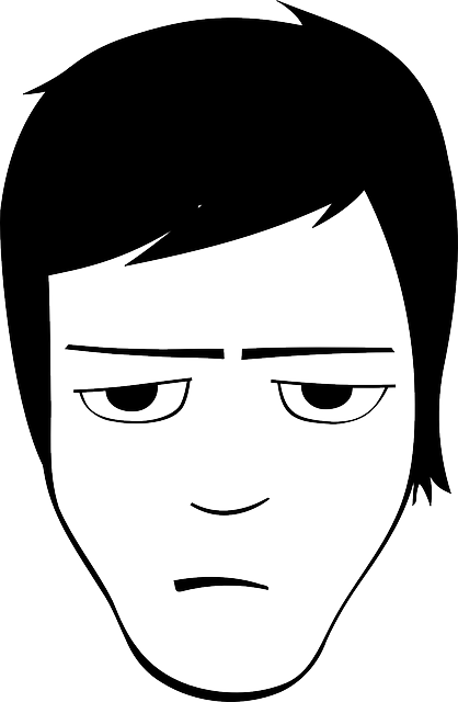 Bored Cartoon Face (418x640), Png Download