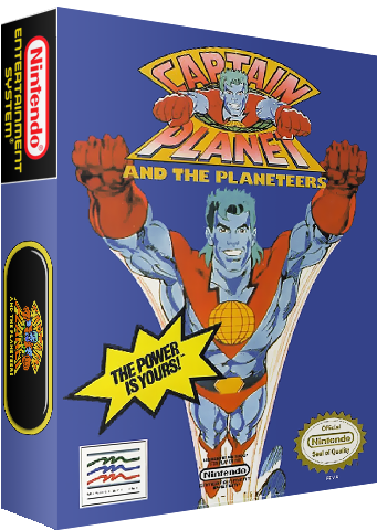 Captain Planet And The Planeteers - Captain Planet And The Planeteers Nes Nes (400x500), Png Download