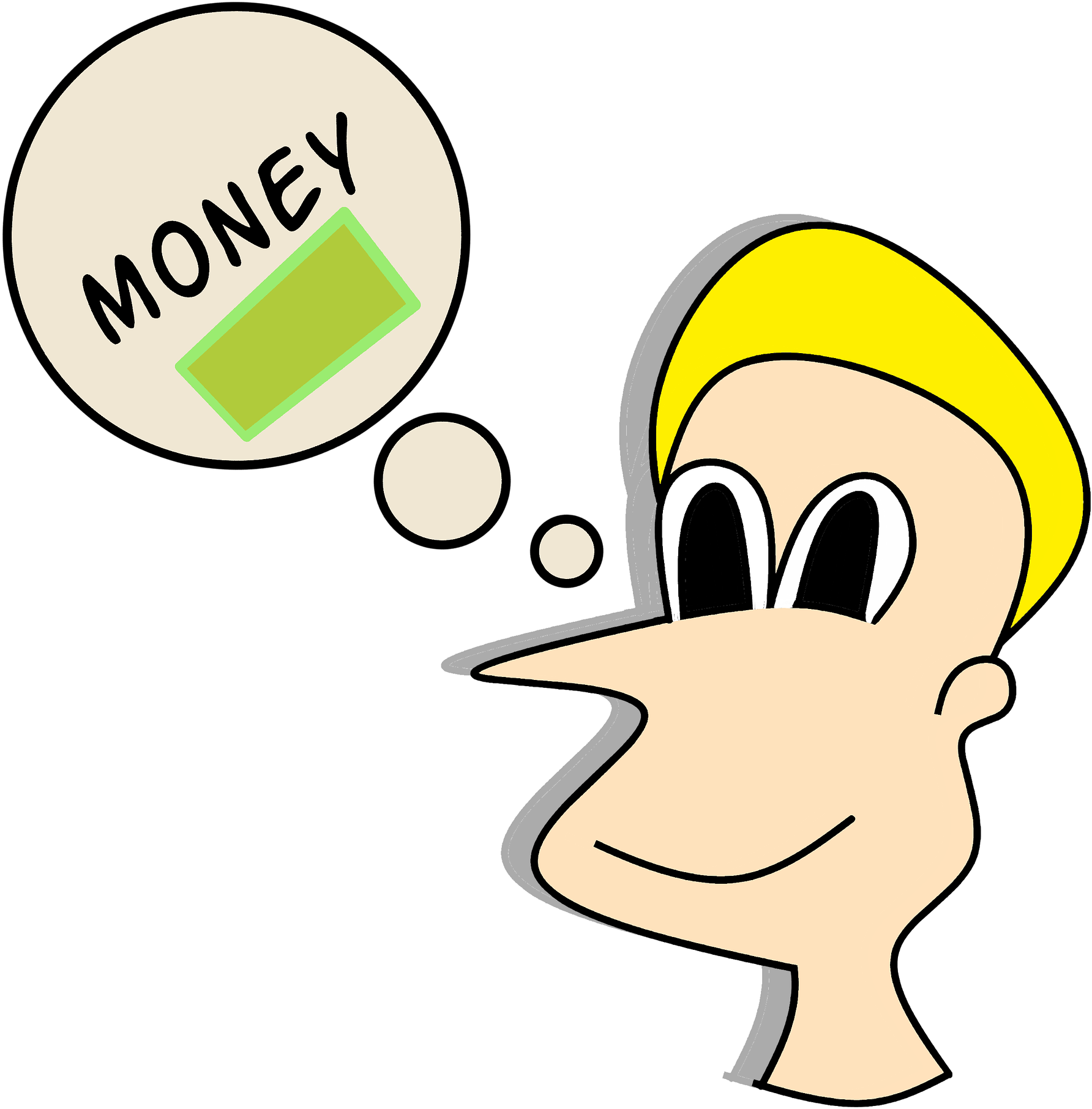 Thinking About Money - Thought (1920x1920), Png Download