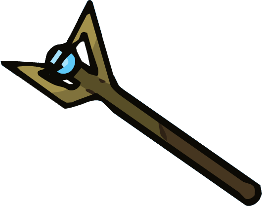 Blue Sphere Staff - Magical Staff Clipart (530x417), Png Download