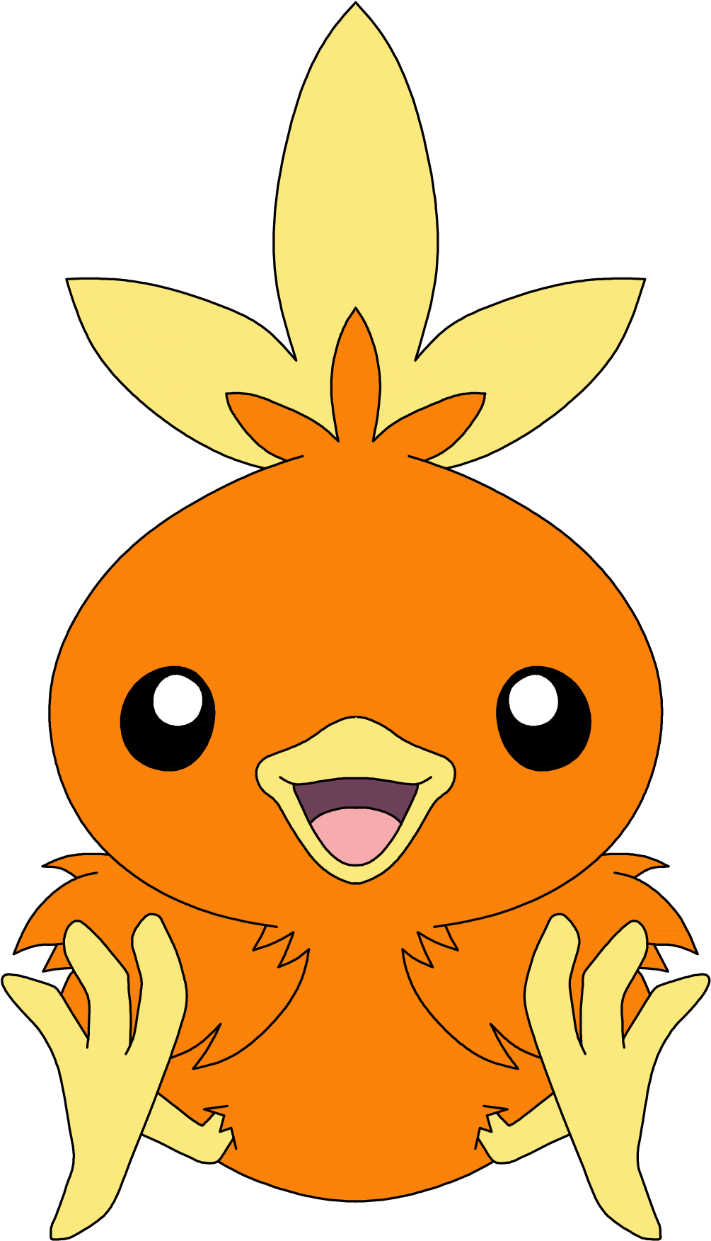 How To Draw Pokémon Torchic Done And Colored - Pokemon Torchic How To Draw (3300x2550), Png Download