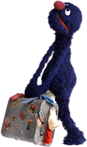 Download - Sesame Street Grover (300x499), Png Download