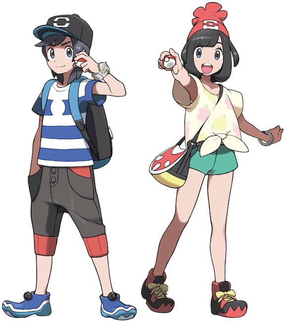 Pok Mon Sun Moon Characters - Pokemon Sun Moon Character (640x752), Png Download