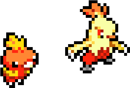 Torchic And Combuchin - Cartoon (570x430), Png Download