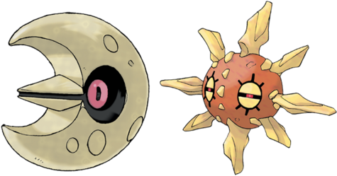 Pokemon Sun, Pokemon Moon Trademarks Appear In Europe - Solrock Pokemon (500x284), Png Download