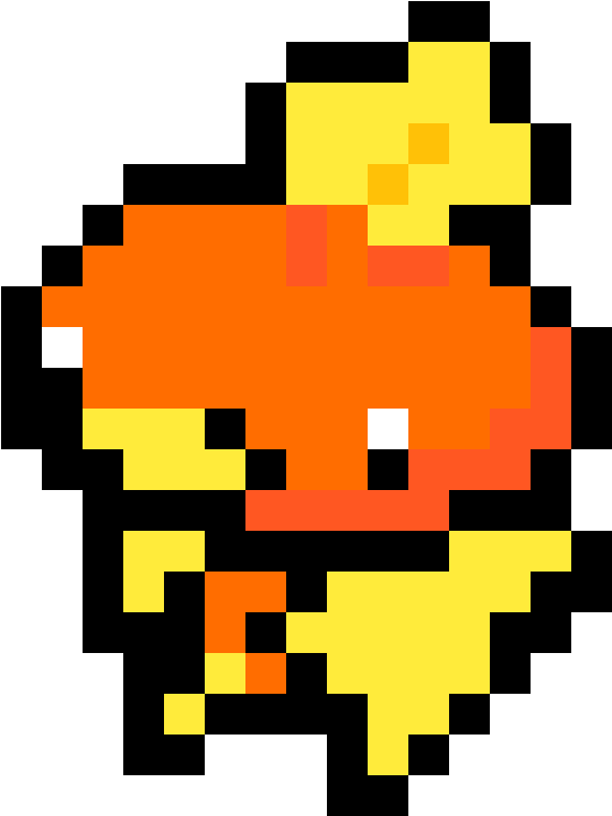 Torchic - Pokemon Pixel Art Starters (1184x1184), Png Download